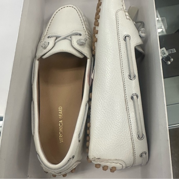 Veronica Beard White Loafer NWT 7.5